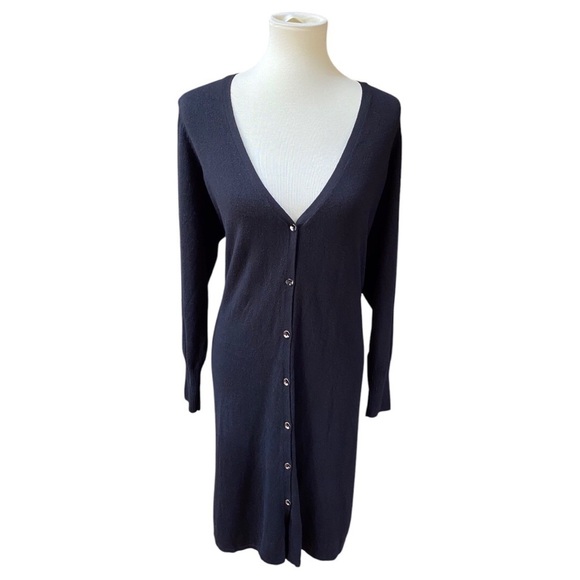 H by Halston Sweaters - Halston Full Length Black Cardigan